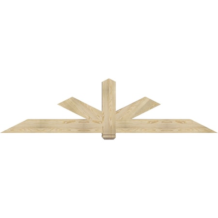 Ekena Millwork Kennewick Rough Sawn Timber Gable Bracket, Douglas Fir, 96"W x 24"H x 6"D x 6"F, 6/12 Pitch GBW096X24X0606KEN00RDF